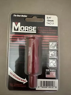 New Mk Morse Tac12 Usa Made Quality 3/4  Bi-metal Hole Saw Bit Sale Price • $12.50