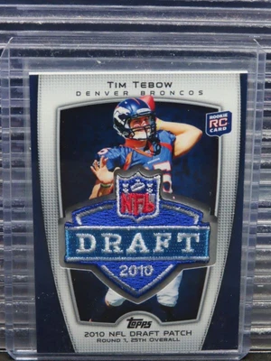 $4.25 • Buy 2010 Topps Complete Set Tim Tebow NFL Draft Logo Patch Rookie RC #TRGT-3 Broncos