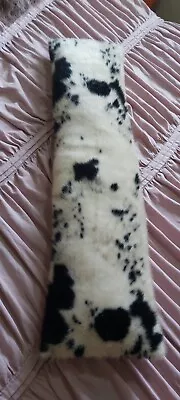 Faux Fur Cow Print Bolster / Cuddle Pillow • £15