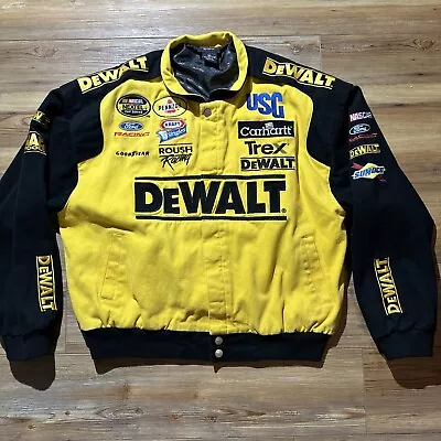 DeWALT Racing Matt Kenseth Jacket Team Caliber Vintage NASCAR Yellow Sz XL • $150