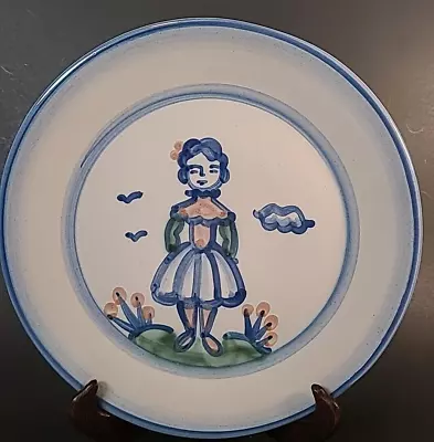 M A Hadley Pottery Farmers WIFE Dinner Plate 10-3/4  (11 )  Hand Painted EUC • $20.40