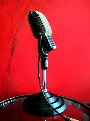 Vintage RARE 1940's Bogen 116A / Bruno Lab INC  Velocity  Microphone W Stand  • $525