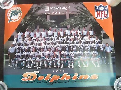 1995 Miami Dolphins Team Photo 22 X 17 Poster Dan Marino Don Shula • $14.99