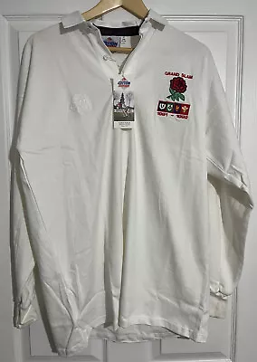 Cotton Oxford England Rugby Shirt 42-44” Five Nations Grand Slam Winners 1991-92 • £79.99