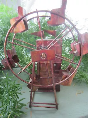 Copper Tin Vintage Ferris Wheel Music Box • $12