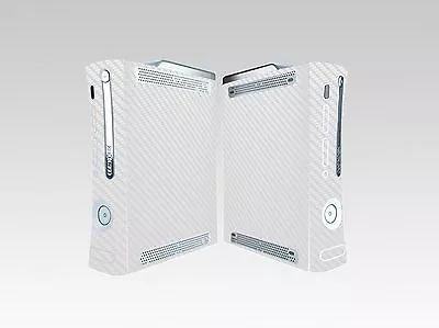 White Carbon Fiber Vinyl Skin Sticker Xbox360 Console And 2 Controller Skins • $10.99