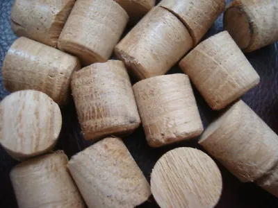 Solid European Oak 1/2 Inch (12.7mm) Tapered Plugs • £5.99