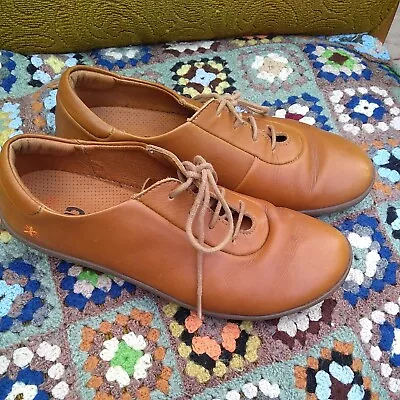 £28.99 • Buy Rare The Art Company Shoes Unisex UK 7 EU40 Tan Leather Lace Up Shoes 