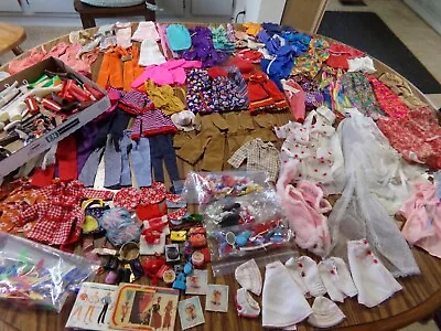 Over 100 Barbie & Ken Clothes Vintage + & Shoeshats Etc. • $41