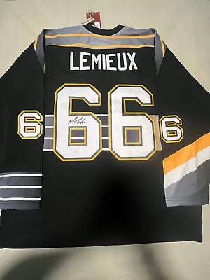 MARIO LEMIEUX Pittsburgh Penguins SIGNED Auto JERSEY PSA COA Robo Gradient XXL • $1049.99