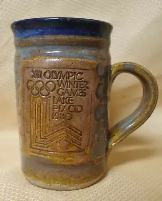 1980 XIII Olympic Winter Games Mug Lake Placid NY  Handcrafted Vintage • $59.95