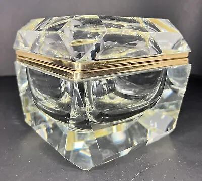 Vintage Alessandro Mandruzzato “Murano” Crystal 24kt Gold Jewelry Box • $525