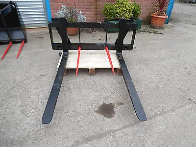 Pallet Forks 2 Tonne Tractor / Telehandler With 2 Tines Euro 8 Brackets • £949.99