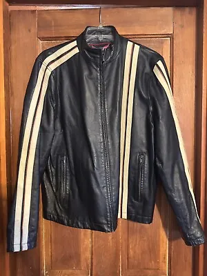 Vintage Men’s Street Legal Leather Motorcycle Padded Jacket Coat Large • $59.99