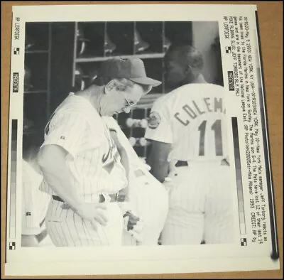 5/9/1993 Wire Press Photo Jeff Torborg Vince Coleman New York Mets May 9 • $10.39