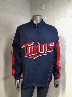 Majestic Authentic Collection Performance Apparel Windbreaker MLB Med Mn Twins • $28.99
