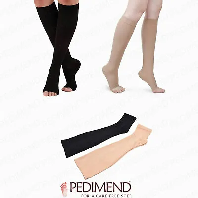 2x Of Medical Compression Socks Varicose Veins Calf Leg Support Stocking Sports • £9.95