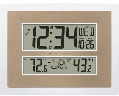 512-14937 La Crosse Technology Atomic Digital Wall Clock With Forecast TX141V3 • $43.20