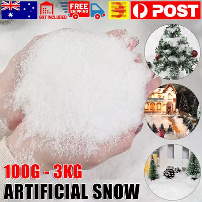 100g-3kg Instant Artificial Snow Powder Magic Snow Christmas Decoration Xmas AU • $6.45