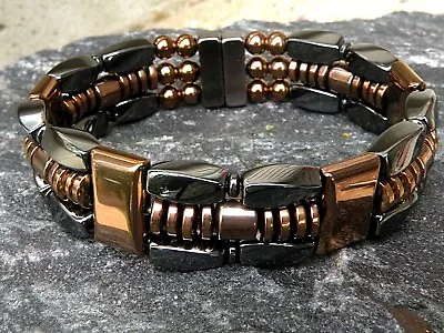 100% Magnetic Therapy Hematite Bracelet Anklet Necklace Blk Copper Pain Relief • $56.99