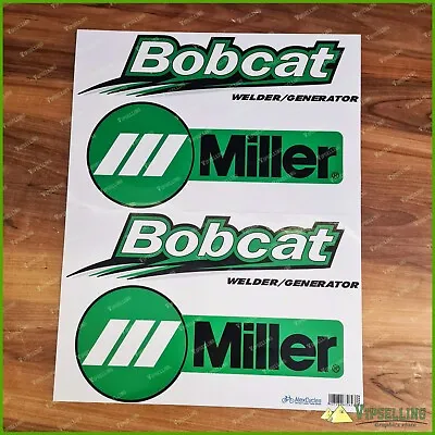 BOBCAT Welder Miller Generator Restoration Green Laminated Decals Stickers Set • $19.70