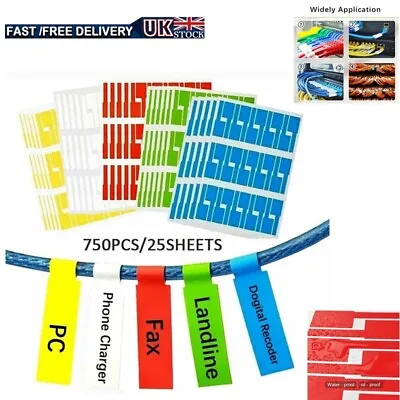 £6.29 • Buy 750pcs A4 Network Fiber Cable Self-adhesive Label Sticker Water Proof Printable