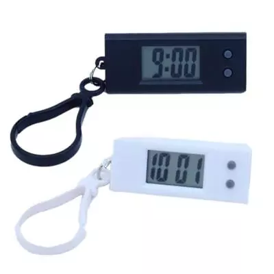 Mini Electronic Clock Keychain Electronic Watch Silent Digital Table Time Clock • $1.94