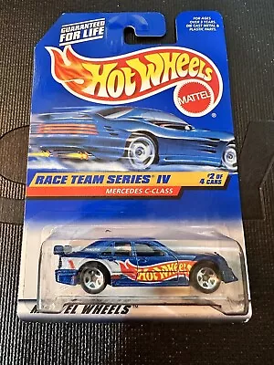 Hot Wheels Mercedes C-Class Blue & White 1998 Collector #726 Race Team Series IV • $4.80