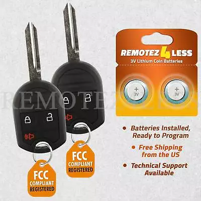 2 New Uncut Remote Head Ignition Key Keyless Entry Combo Car Fob For Ford • $16.69