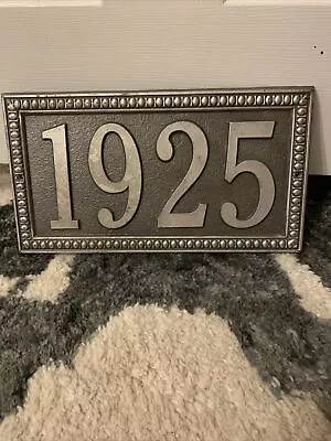 Vintage Metal Plaque Number 1925 • $24.99