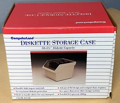 Computerland 5.25  Floppy Disk Diskette Software Storage Case CLGW-1373X • $19.99