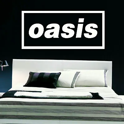 Large And Small Oasis Band Logo Liam Noel Wall Sticker In Cut Matt Vinyl Decal • £8.49
