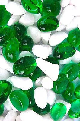 1000 7kg Glass Pebbles Nuggets Choose Colour Stones Path Fish Garden Wedding  • £69.99