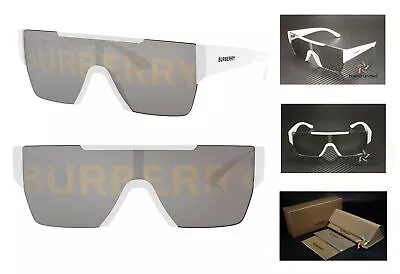 BURBERRY BE4291 3007 H White Grey Tamp Bur Silver Gold2 38 Mm Men's Sunglasses • $124.95