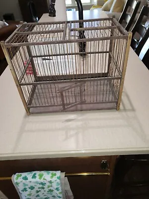 Antique Wood Wire Birdcage • $25