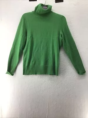Victor Alfaro Medium Green Cashmere Turtleneck Sweater • $38.25