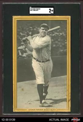 1934 Goudey Premium Babe Ruth Yankees HOF SGC 2 - GOOD • $5990