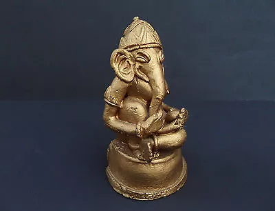 Ganesh Ganesha Hindu Elephant God Of Success Cast Metal Figurine Statue Vintage • $22.95