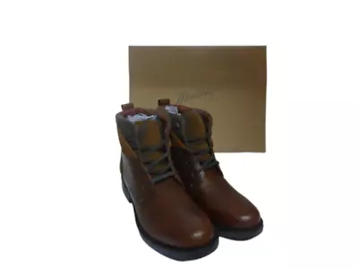 Mantaray Ingleborough Leather Combat Boots Tan Lace Up Brown Shoe Men Sz 7 EU 41 • £34.99