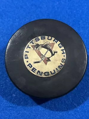 Vintage Rare 1968 Small Text Pittsburgh Penguins Art Ross Game Hockey Puck • $599.99