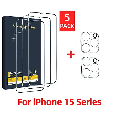 For IPhone 15 Pro Max/Pro/15 Plus Tempered Glass Screen Protector Film Coverage • $11.99