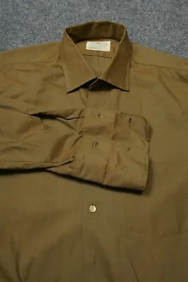 $19.99 • Buy VTG Towncraft Button Up Shirt Mens Medium 15.5-33 Brown Pennys Casual USA Made