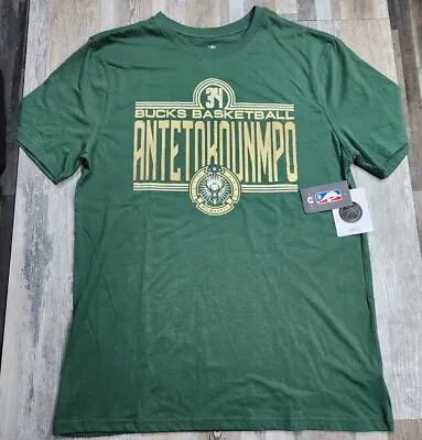 NEW Giannis Antetokounmpo Bucks Mens Sz XL Tee Shirt NBA Apparel TShirt NWT  • $14.99