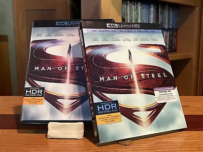 MAN OF STEEL 4K Ultra HD + Blu-ray W/ Rare OOP Slipcover • $29.99