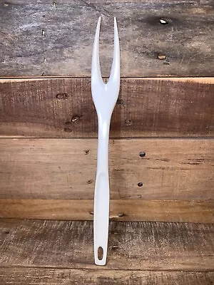 Vintage FOLEY Ivory~Beige  Nylon Plastic 2-Tine Meat~Carving Fork 11” • $9.99