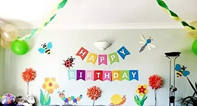 Happy Birthday Bunting Banner - Pastel Hanging Letters Party Decoration Garland • £2.87