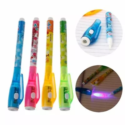 Spy Secret Pen With Invisible Ink UV Light Magic Secret Message Kids Party Gift • £3.99