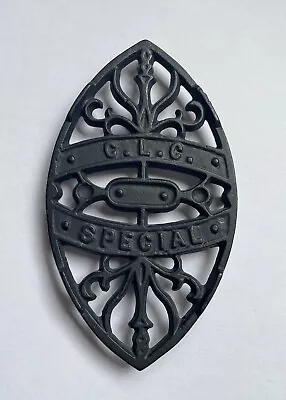 Vintage C.L.C. SPECIAL Footed CAST IRON TRIVET Stand Sad Iron • $19.99