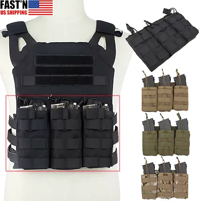 1000D Tactical Molle Rifle Magazine Pouch Military 7.62/5.56mm Triple Mag Pouch • $12.99