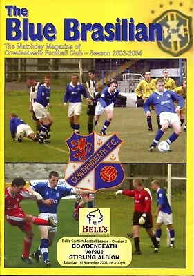 Cowdenbeath V Stirling Albion 01/11/03 Scottish Division 3 • £1.75